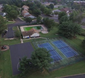 Aerial View of Courts (2019/Offseason)