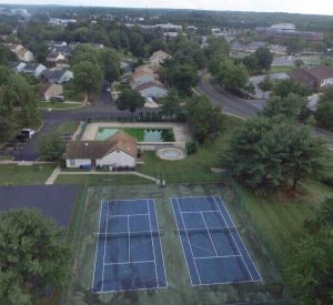 Aerial View of Courts (2019/Offseason)